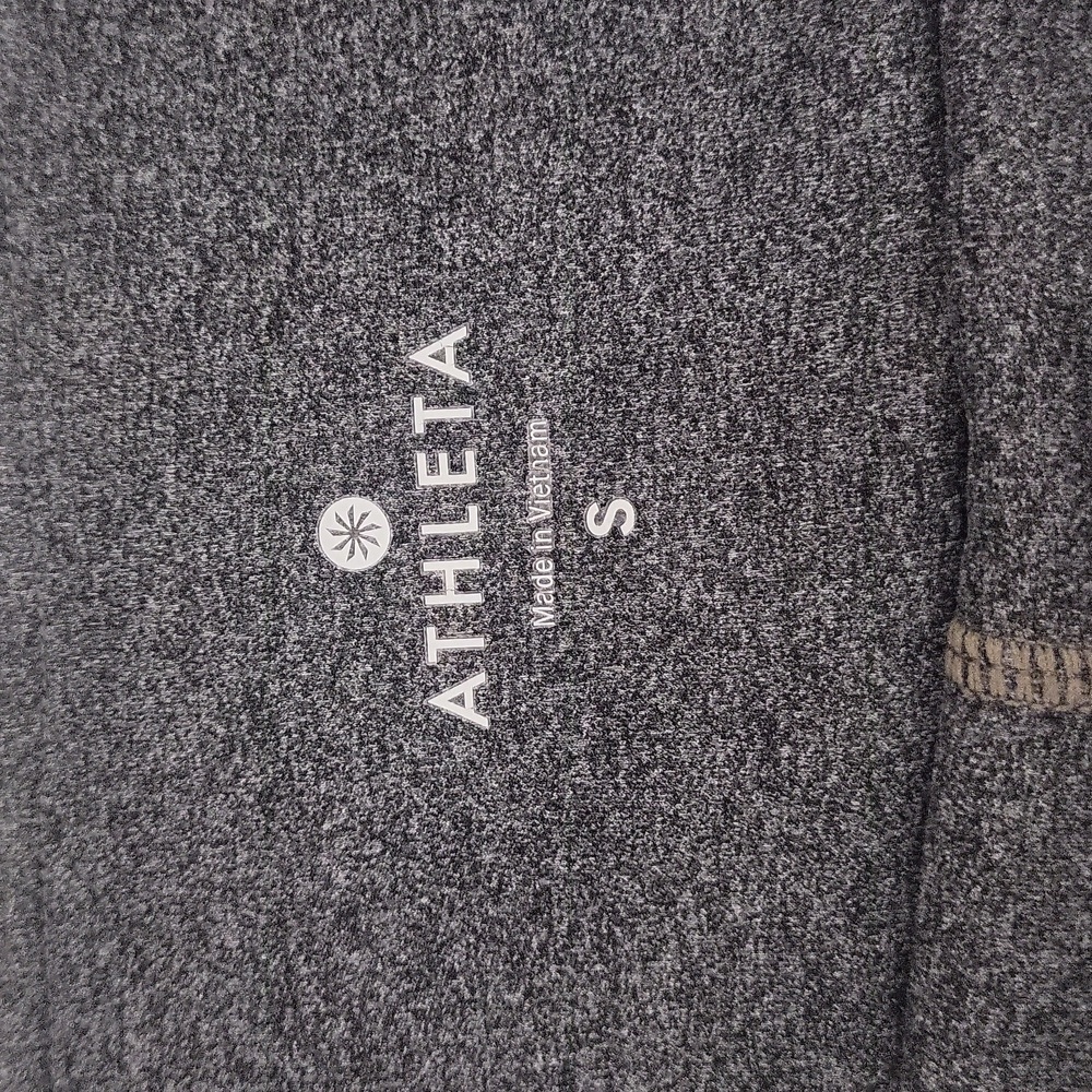 Athleta Womens S Grey Contrast Stitch Capri Leggins Active Stretch Workout - Picture 4 of 8